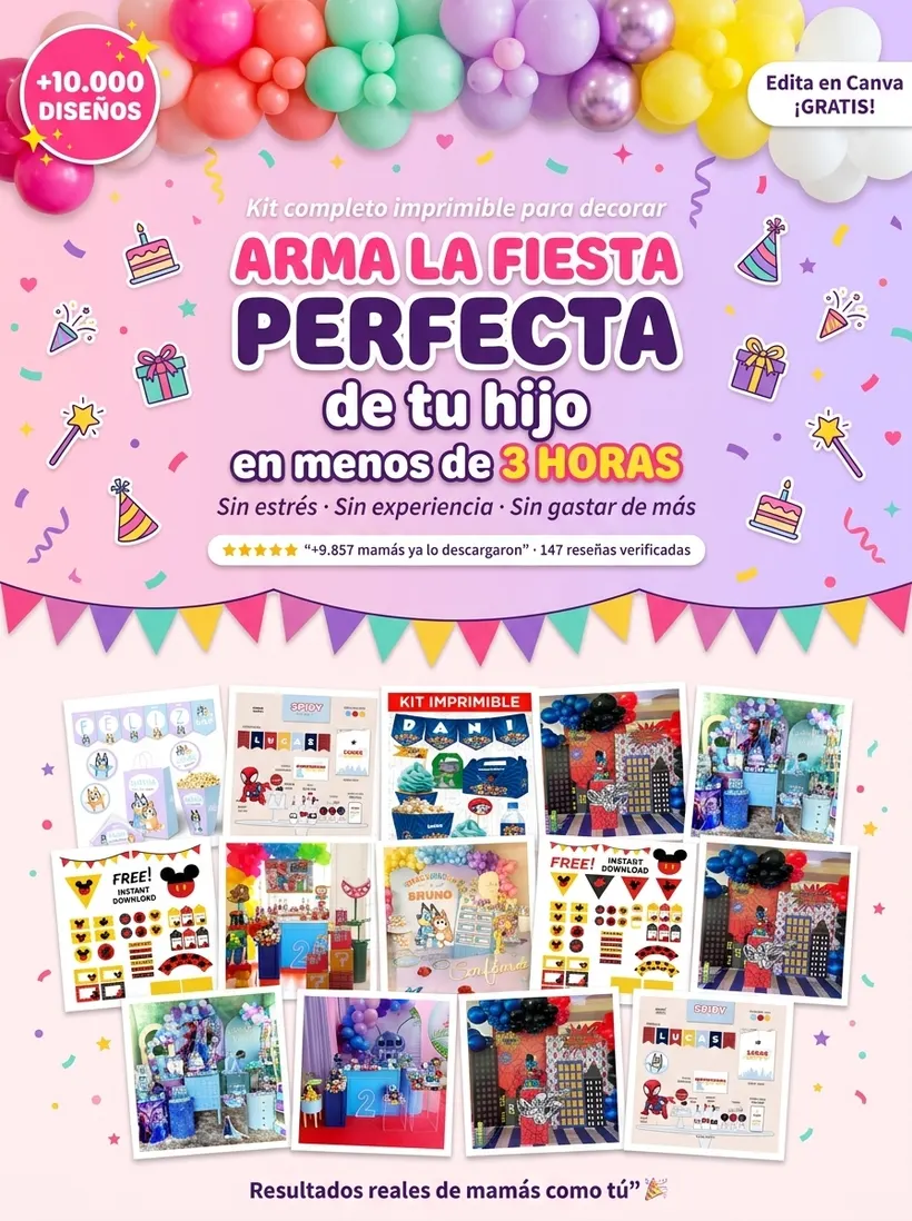 Arma la fiesta perfecta de tu hijo en menos de 3 horas — Kit Mágico de Fiesta
