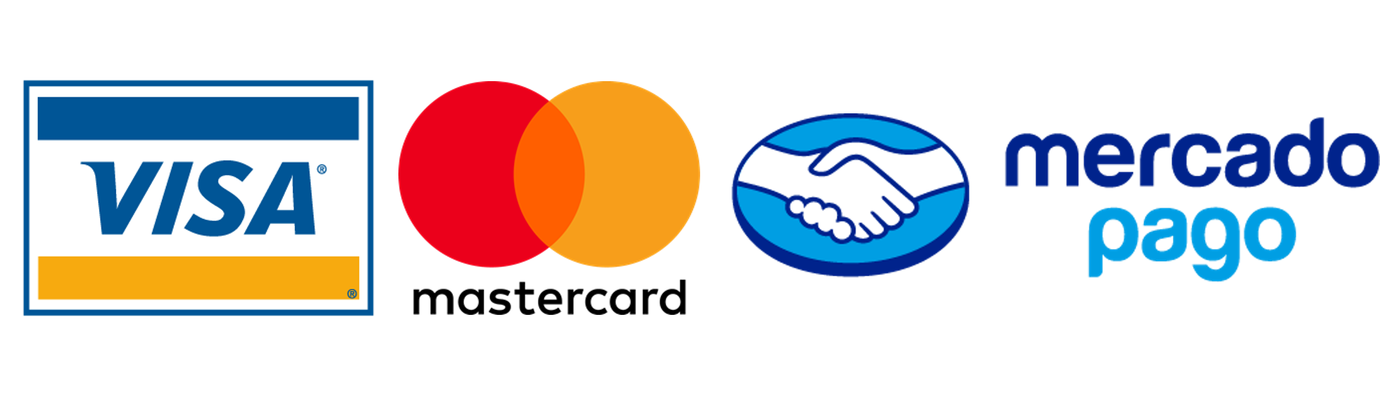 Métodos de pago aceptados: Visa, Mastercard, PayPal y Mercado Pago