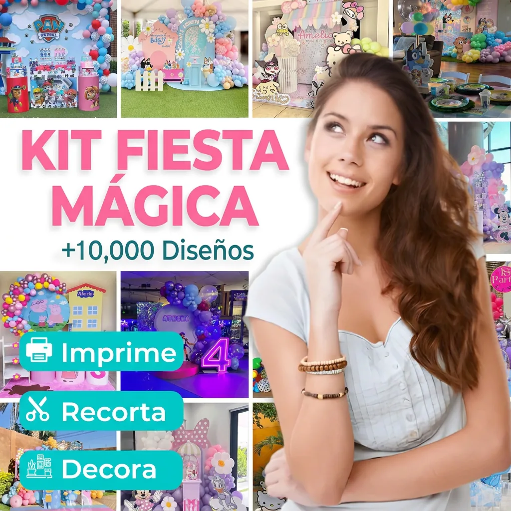 Kit Fiesta Mágica: Imprime, Recorta, Decora